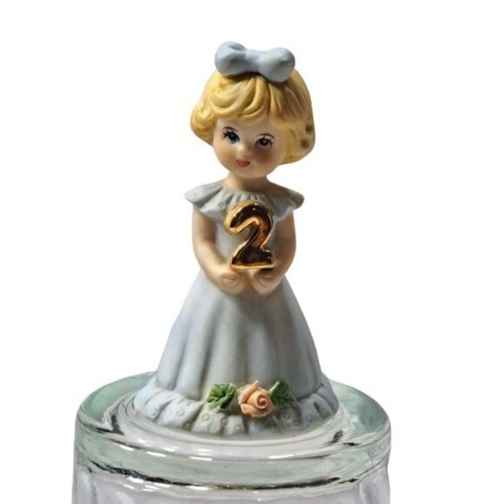 Vintage Enesco Growing Up Birthday Girls Age 2 1981 Decorative Figurine